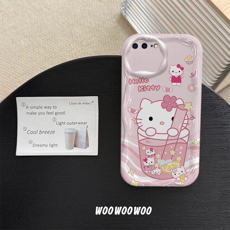 Ốp Lưng Cho iPhone 7Plus iPhone 8Plus iPhone 7 8 Plus Phim Hoạt Hình Kem Cặp Đôi Mèo Mềm TPU 3D Sóng Silicon Vỏ Điện Thoại
