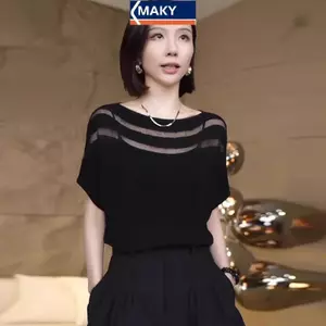 Áo Thun Croptop Phong Cách Hàn Quốc, Hở Vai, Tay Ngắn Cho Nữ