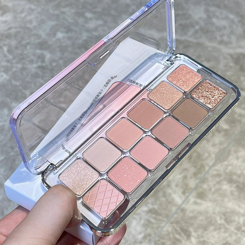 【PALETTE HÀN ĐẲNG CẤP】12 Màu Nude Nhẹ Lì Mịn - Bật Sáng Mắt Xuân Hè, Phù Hợp Tạo Khói, Gọn Nhẹ Mang Đi