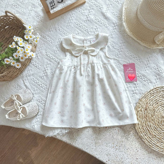 [8-26kg] Váy Hè Linen Sát Nách Đơn Giản Cho Bé Mặc Đi Học, Đi Chơi,....