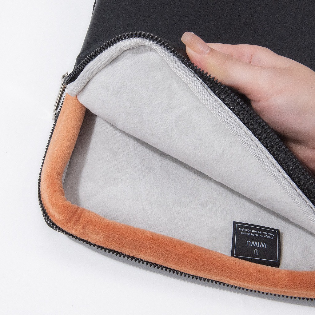 [Chính Hãng] Túi Xách Chống Sốc WIWU Hali Sleeve Bag Cho Laptop/ Macbook 14 16 Inch- Da PU Chống Nước, Lót Lông Siêu Nhẹ