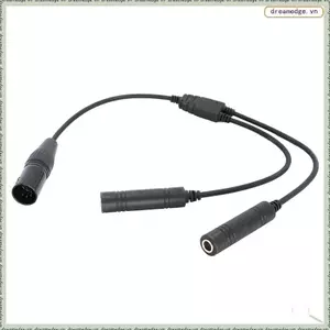 Bộ chuyển đổi giắc cắm kép GA sang 5 chân XLR Cáp tai nghe hàng không màu đen để liên lạc hàng không