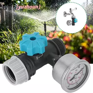 Van điều chỉnh áp suất G3 / 4 '' Có thể điều chỉnh áp suất nước có đồng hồ đo áp suất Bộ điều khiển tưới vườn nhà kính