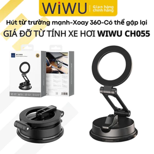 Giá Đỡ Điện Thoại WIWU CH-055 - Hút Chân Không Từ Tính MagSafe, Xoay 360 Độ Linh Hoạt Dùng Cho Ô Tô & Để Bàn