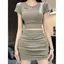 Bộ đồ thể thao Pure Desire Style dành cho nữ - áo thun ngắn tay và váy hông lưng cao, phù hợp mùa hè