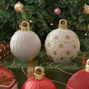 KIKIN Giáng Sinh Baubles Khuôn Silicon Cho Xà Phòng Cốc Handmade