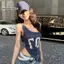 Tweeduj Áo Vest Croptop Hở Vai Phong Cách INS, Thích Hợp Cho Mùa Hè