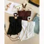 Milyfashion Ống Top Kim Loại Khóa Phong Cách Retro, Viền Dây Cổ Không Đều, Sang Trọng Cho Hot Girl