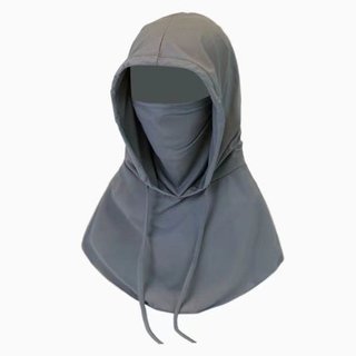 Mặt nạ chống nắng hood điều chỉnh được, phù hợp cho thể thao ngoài trời và đi xe đạp - màu đen xám