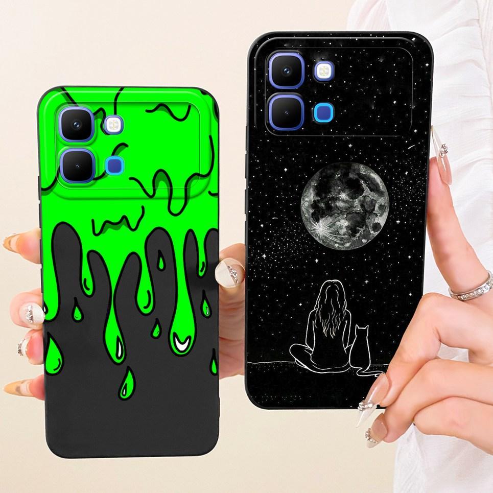 Dành Cho Infinix Note Edge 5G X6887 Vỏ Điện Thoại Hoạt Hình Gấu Trúc Thỏ Phi Hành Gia Họa Tiết Mèo Vỏ Silicon Lỏng Chống Sốc Ốp Lưng