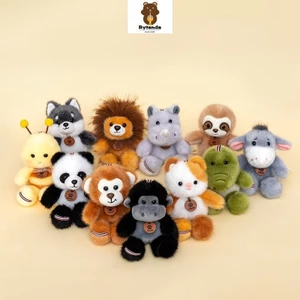 Rytanda Mô Phỏng Dễ Thương Sư Tử Tê Giác Otter Khỉ Ong Husky Cá Sấu Lừa Mặt Dây Chuyền Đồ Chơi Sang Trọng Cho Bé Trai Bé Gái Sang Trọng Búp Bê Móc Khóa Động Vật Gối Bé Quà Tặng Sinh Nhật Móc Khóa Móc Khóa