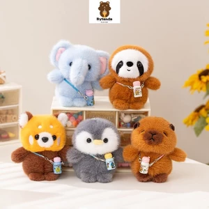Rytanda Mô Phỏng Dễ Thương Raccoon Sloth Capybara Voi Hoang Dã Boar Cáo Sói Mèo Chó Sang Trọng Móc Khóa Mềm Mại Trẻ Em Bạn Gái Giáng Sinh Năm Mới Quà Tặng Sinh Nhật Thú Nhồi Bông Mặt Dây Chuyền