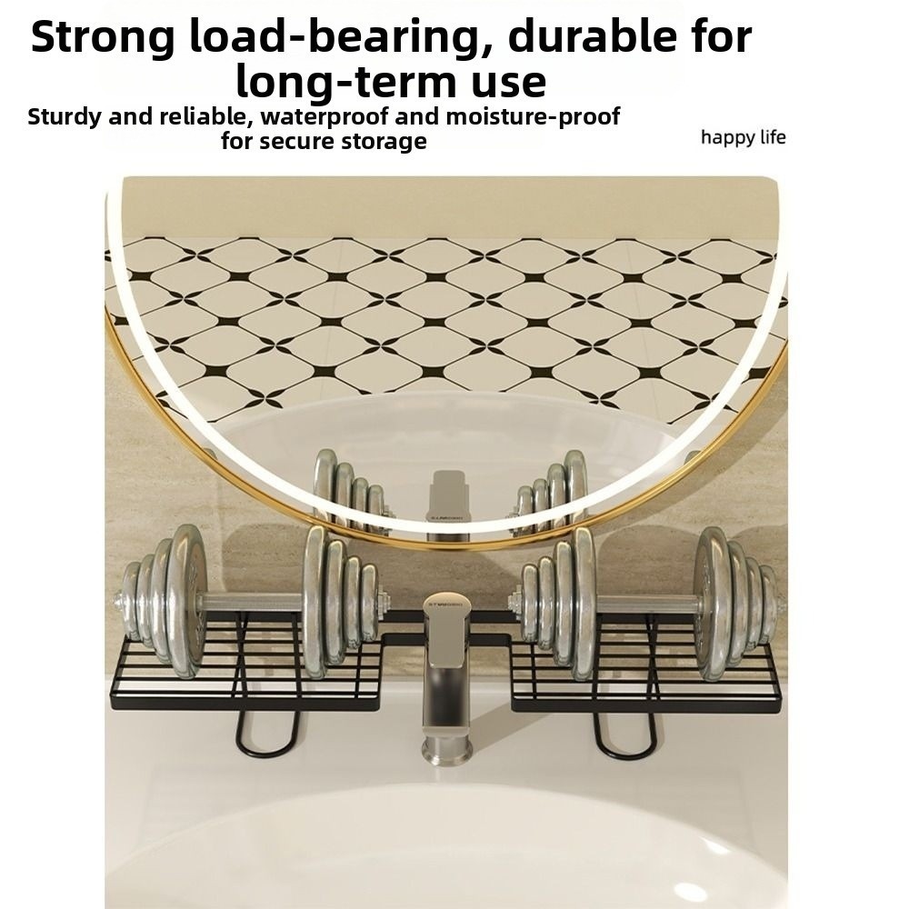 Kệ quầy phòng tắm NKSFX, Kệ trang điểm phòng tắm hạng nặng 50 / 60cm, Kệ vòi thoát nước rỗng chống trượt