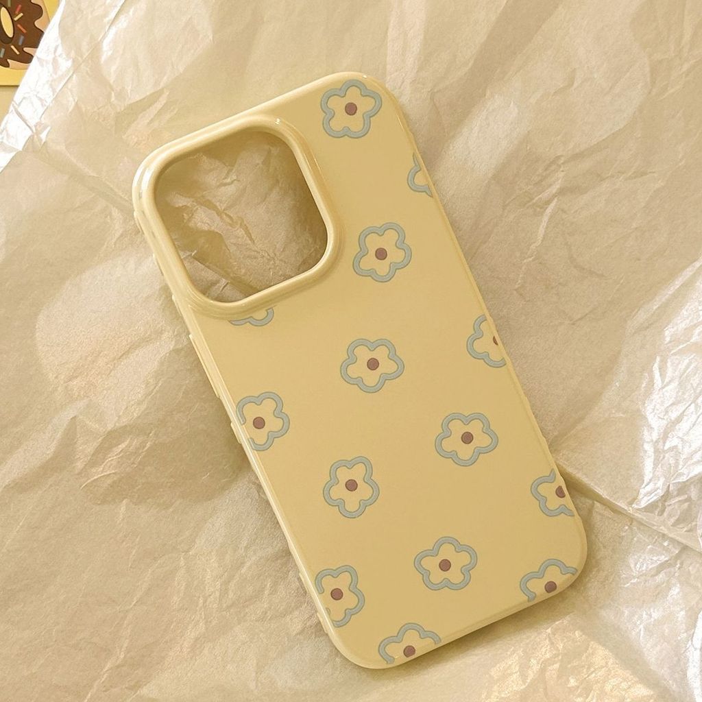 Đường hoa nhỏ phù hợp với 17 vỏ điện thoại di động iPhone16promax nhẹ nhàng nhỏ tươi 15