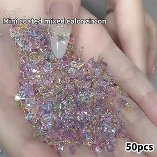 [hatheaven] 50 Cái/lốc 3mm Đá Quý Nhiều Màu Trang Trí Móng Tay, Pha Lê Bling Mini, Phụ Kiện Làm Móng Đẹp