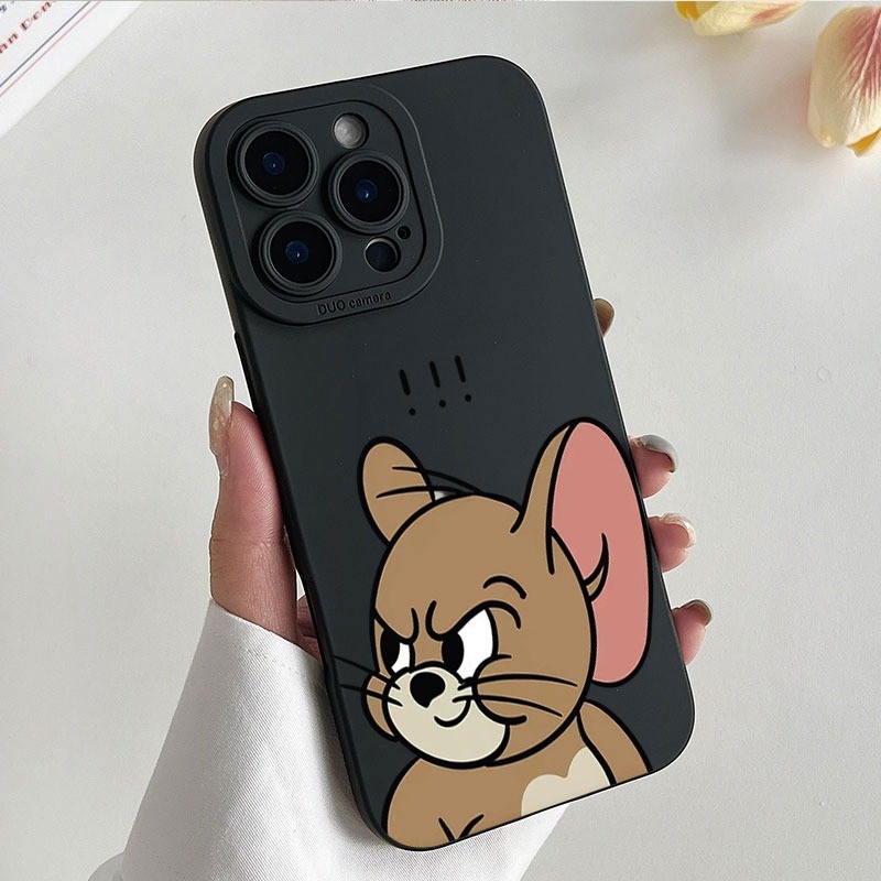 Ốp lưng iPhone hình dấu chấm hỏi chuột silicon mềm bảo vệ máy ảnh - iP 7/8/X/XS/XR/11/12/13/14/15/16/17/Plus/Air/Pro/Max