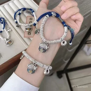 Mới Phong Cách Trung Quốc Vàng Nuốt Quái Vật Đĩa Rối Vòng Tay Bạc Thời Trang Cao Cấp Phong Cách Trung Hoa Độc Đáo Mây Tốt Lành Mũm mĩm Phước Lành Vòng Tay