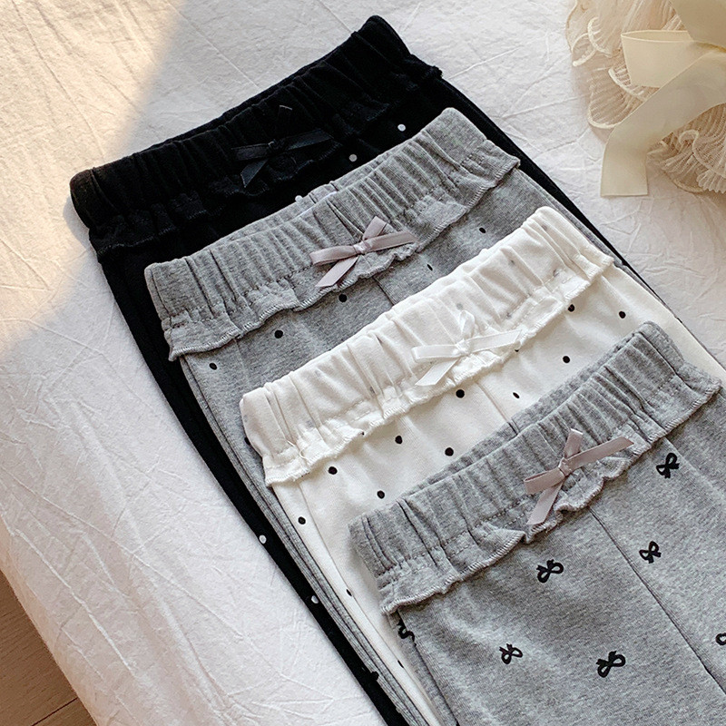 Nấm Edge Chấm Bi Quần loe Bé Gái Quần Legging Co Giãn Xuân Hè 90-140 OWV4