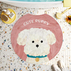 thảm nhà tắm chống trượt hình chó cute thảm lót sàn vệ sinh an toàn cho bé tấm nhựa pvc hút dính bionic trang trí phòng tắm