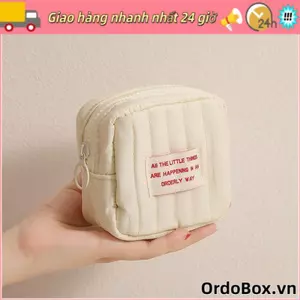 Túi đựng đồ nhỏ ORDOBOX, Ví đựng tiền xu dễ thương dành cho nữ, có dây kéo Túi đựng mỹ phẩm trang điểm son môi cầm tay