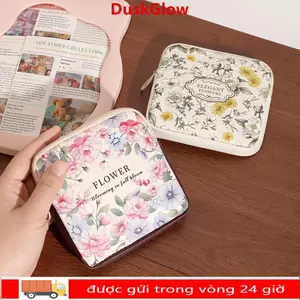Túi đựng băng vệ sinh DUSKGLOW, Túi đựng mỹ phẩm PVC đa năng, Ví đựng tiền xu dung tích lớn