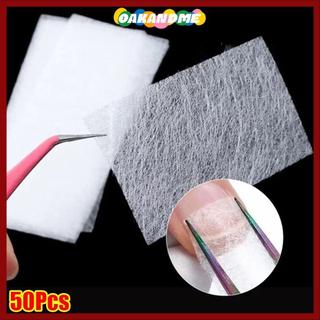 [Còn hàng] OAKANDME 50 Cái Nối dài móng tay bằng sợi thủy tinh bằng lụa, Bọc móng tay Acrylic, Gel UV Giấy sợi thủy tinh không dệt 8x4cm kiểu Pháp