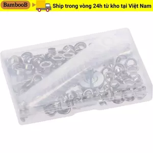 BAMBOOB 100 Bộ Grommet, Khoen Grommets bạc dày, Dụng cụ Grommet 1 / 4 Inch Grommet Bộ dụng cụ Da, Vải, Bạt, Giày dép, Quần áo