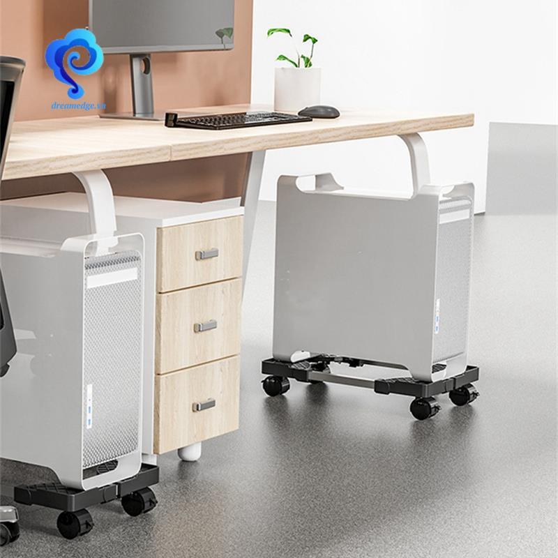 [dreamedge] Giá đỡ tháp PC có bánh xe lăn Giá đỡ tháp máy tính Giá đỡ CPU di động Hỗ trợ điều chỉnh giá đỡ CPU