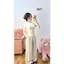 Sét bộ quần suông Da cá xám Tiêu trơn + phối áo CROPTOP trơn trắng-chang