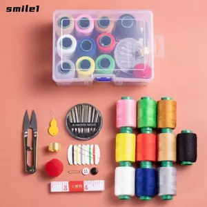 Bộ May SMILE, có Hộp Bảo Quản Bộ Kim Và Sợi DIY, Dụng Cụ Sửa Chữa Tay Chỉ Mười Màu Di Động Cho Quilting Chỉ Khâu Thêu Thủ Công