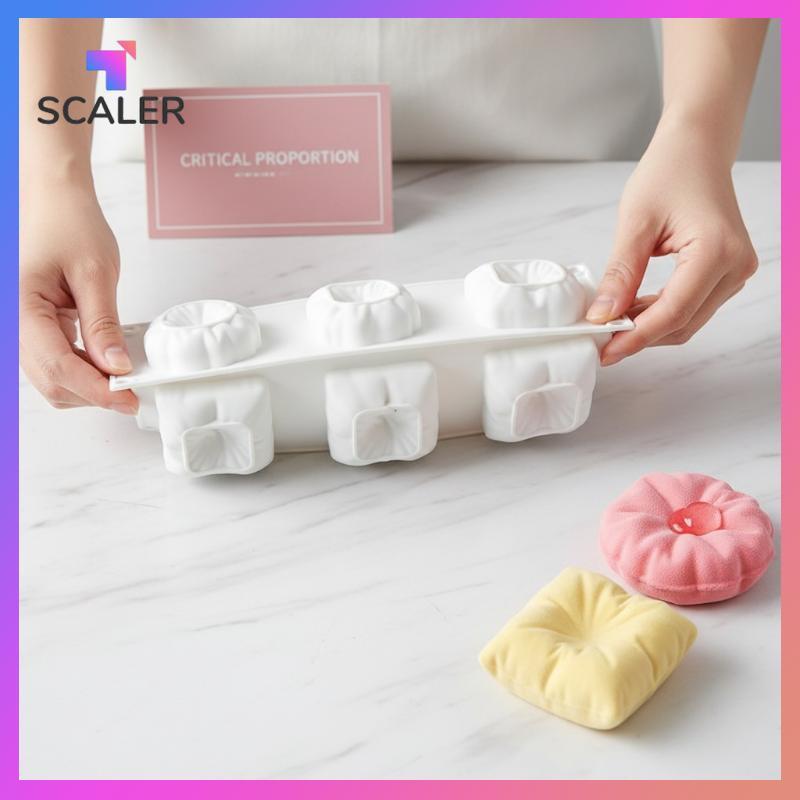 SCALER Silicone 3D Gối Mousse Khuôn Bánh Đan Len Bóng Hình Không Sti Sáng Tạo Máy Nướng Cho Tiệc Ngày Lễ Làm Bánh Hiện Tại.