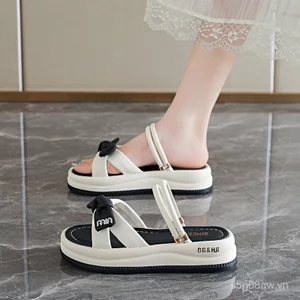 Giày Nữ Mùa Hè Lớn Nhỏ Size Nhỏ Dép Một Giày Hai Mặc Dép Size Lớn Dép