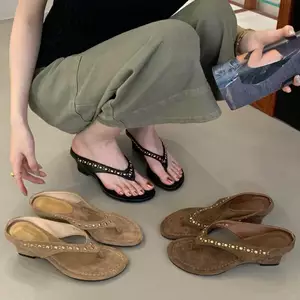 TT Flip-Flops Cao Gót Flip-Flops Nữ Mùa Hè 2026 Đẹp Sang Trọng Nêm