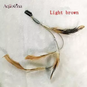 AqToCna Lông Vũ Tóc Da Lông Vũ Tự Nhiên Kẹp Tóc Mũ Retro Lông Vũ Phụ Kiện Tóc Ấn Độ Chien Tóc Phong Cách Dân Tộc AqToCna