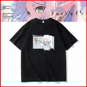 YB1 Frieren Beyond Journeys End Vải Cosplay 3D Áo thun mùa hè Anime Tay Ngắn Top BY1