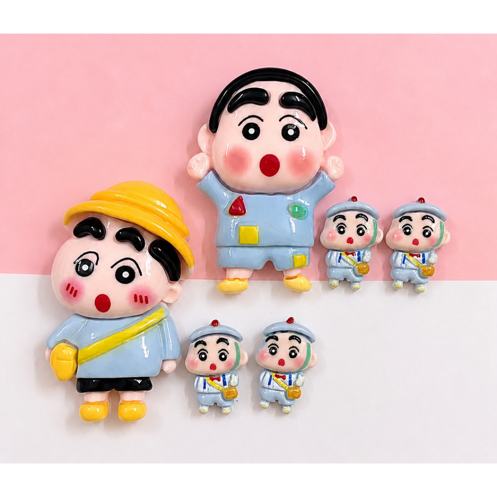 🌟 Shin Ngơ Ngác Đi Học – School Day Kawaii Set- Set charm gắn dép siêu dễ thương- charm Shin cậu bé bút chì cute