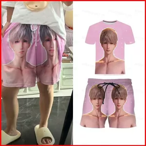 YB1 Tình Yêu Và Sâu Không Gian Rafayel Xavier Zayne Cosplay Vải Full Graphic Quần Short Áo Thun Anime Tay Ngắn Top BY1