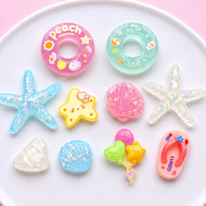 Set charm phao bơi sao biển pastel dễ thương – Sweet Ocean Candy gắn dép Crocs phụ kiện DIY mùa hè