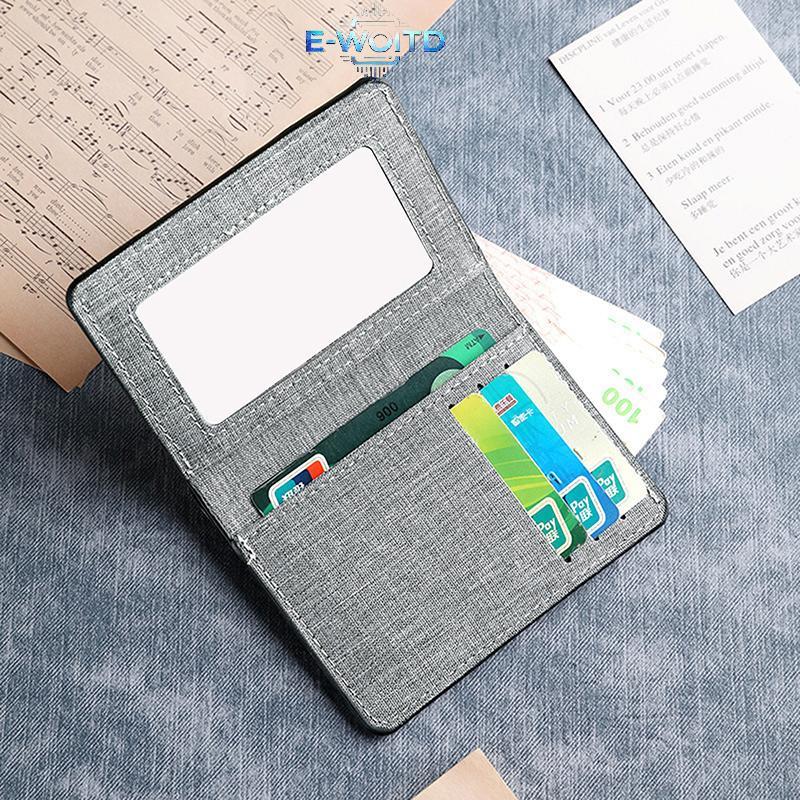 E-WOITD 1 Vải Siêu Mỏng Ngắn Mini Tối Giản Nam Ví Nam Ví Da Ngắn Ví Cho Nam Kẹp Tiền Túi Đựng Tiền E-WOITD