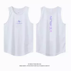 Summer Retro Basketball Running Exercise Vest Men's and Women's Quick-Drying Breathable Bottoming Sweat-Absorbent Sleeveless T-shirt Xk3b