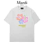 Chính thức Flagship Store Mardi Maibito Hàn Quốc Authentic 2026 Xuân Hè Đen Trắng Nguyên Chất Cotton Ngắn Tay Áo Thun Nữ