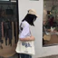Nhật Bản Lười Phong Cách Dây Kéo Túi Vải Tote Văn Học Đơn Giản Dung Tích Lớn Phong Cách Hàn Quốc Nữ Sinh Túi Đeo Vai EOX2