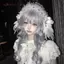 AqToCna Gothic Gothic Gothic Cosplay Mũ Cô Gái Ngọt Ngào Đáng Yêu Bông Tai Kẹp Tiểu Văn Hóa Cánh Thiên Thần Ren Flounce Gấp Phụ Kiện Tóc AqToCna