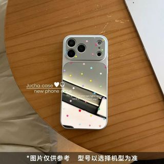 Hàn Quốc Bảo Vệ Toàn Diện Ống Kính Ngôi Sao Nhỏ Gương Acrylic Ốp Lưng Điện Thoại iPhone 17Promax 17Pro 12 13 14 15 16 Pro Max Chống Sốc Nữ Điện Thoại Di Động