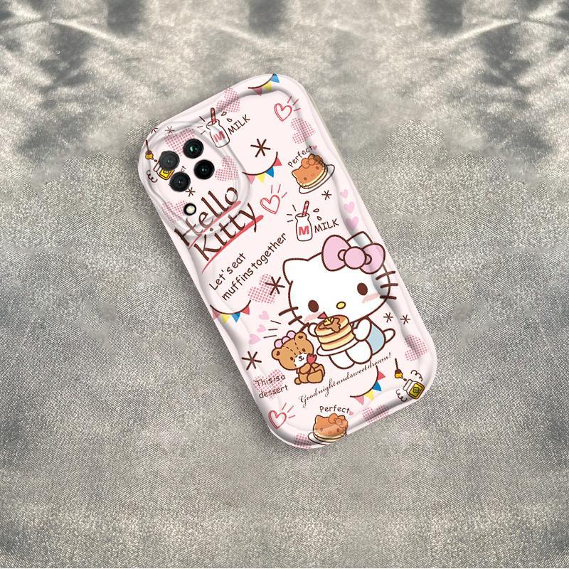 Thích hợp cho Samsung A12 A22 4G M12 3D Thẩm mỹ TPU mềm in hình con báo Kitty Vỏ điện thoại chống sốc