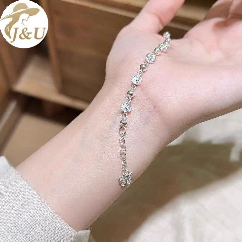 JU Bạc Zircon Trái Tim Vòng Tay Cho Bé Gái 1 Dây Xích Lấp Lánh Ngọt Ngào Trang Sức Tinh Tế Quà Tặng Dễ Thương Cho Sinh Nhật Phụ Kiện VN