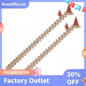 Lịch Giáng Sinh Leo Cầu Thang Gỗ, Lịch Đếm Ngược Cầu Thang Ông Già Noel, Trang Trí Đếm Ngược Giáng Sinh (2PC)
