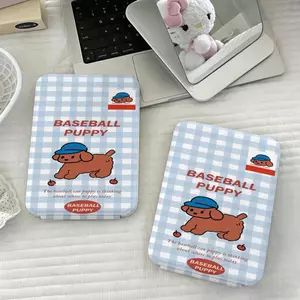 Gương gấp chó con chơi bóng chày thiết kế thể thao dễ thương