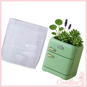 COO Sáng Tạo Hình Tủ Lạnh Hoa Khuôn Silicon Cho DIY Hộp Đựng Trang Sức Làm Nhựa Và Cây mọng Nước