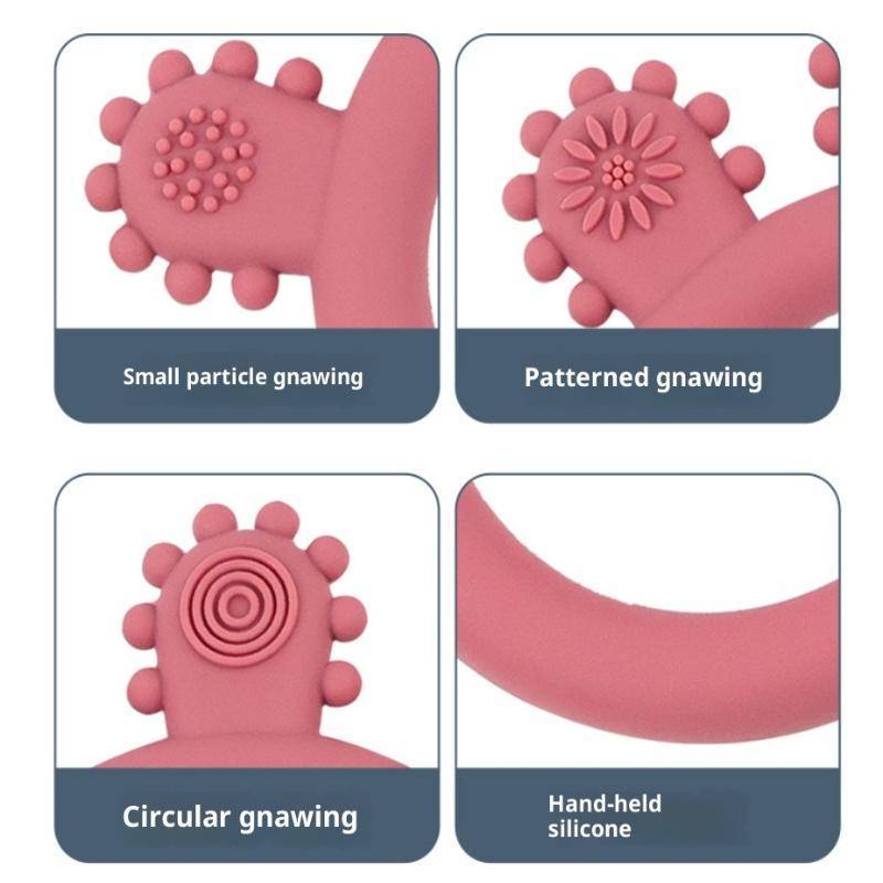 HFSHY Cầm Tay Nhiều Màu Silicone Vòng Cho Bé Miếng Dán Lo Âu Mọc Răng Đồ Chơi 0-12 Tháng Nhai Hạt Cảm Giác Kẹo Cao Su Giảm Soother Bé VN